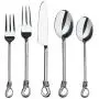 Gourmet Settings 20-piece Silverware Twist Collection Polished Stainless Steel Flatware Sets, Silver Gourmet Settings 20-piece Silverware Twist Collection Polished Stainless Steel Flatware Sets, Silver
