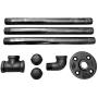DIY CARTEL Industrial Pipe Wall Mount Clothing & Garment Rack - Hardware ONLY - Perfect for Retail Display, Organizing, Laundry (22.5 - Inch)