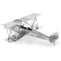 Metal Earth Fascinations DH82 Tiger Moth Airplane 3D Metal Model Kit