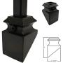 Iron Baluster Shoes (10-Pack) Stair Parts for 1/2'' Square Scroll Basket Twist Knuckle Iron Balusters Metal Slant/Angled Shoes (Real Satin Black not Matte) Iron Baluster Shoes (10-Pack) Stair Parts for 1/2'' Square Scroll Basket Twist Knuckle Iron Balusters Metal Slant/Angled Shoes (Real Satin Black not Matte)