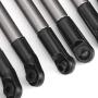 Dilwe 8PCS RC Climbing Metal Link Rod Pull Rod 275MM Wheelbase Spare Parts for 1/10 RC Crawler Cars