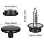 Kelife 150PCS Stainless Steel Marine Grade 3/8'' Socket Canvas Snaps Kit and Upholstery Boat Cover Snap Button Fastener Tool with 2Pcs Setting Tool for Boat Cover Furniture(Black)