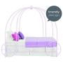 DHP Metal Carriage Bed, Fairy Tale Bed Frame, Shabby-Chic Style, Twin, Lilac