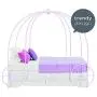 DHP Metal Carriage Bed, Fairy Tale Bed Frame, Shabby-Chic Style, Twin, Lilac DHP Metal Carriage Bed, Fairy Tale Bed Frame, Shabby-Chic Style, Twin, Lilac