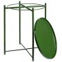 HollyHOME Tray Metal End Table, Sofa Table Small Round Side Tables, Anti-Rust and Waterproof Outdoor & Indoor Snack Table, Accent Coffee Table,（H） 20.28'' x（D） 16.38'', Emerald