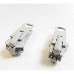 YKK Zipper Pull Tab Sliders Boat Canvas #10 Vislon Double Metal Pull Tab Zipper Sliders, 2 Piece, Gray