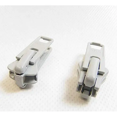 YKK Zipper Pull Tab Sliders Boat Canvas #10 Vislon Double Metal Pull Tab Zipper Sliders, 2 Piece, Gray YKK Zipper Pull Tab Sliders Boat Canvas #10 Vislon Double Metal Pull Tab Zipper Sliders, 2 Piece, Gray