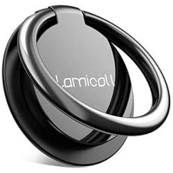 Cell Phone Finger Ring Holder - Lamicall Phone Kickstand, Metal Grip Stand for Hand Compatible with iPhone 11 Pro XS Max XR X 8 7 6 6s Plus 5s SE, Galaxy S10 S8 S9 - Small Version