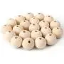 Foraineam 200pcs 20mm Natural Wood Beads Unfinished Round Wooden Loose Beads Wood Spacer Beads for Craft Making