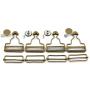 PZRT 4pcs 38mm Bronze Suspenders Adjustable Buckle Metal Ribbon Slip Buckle Fasteners Clip for Garment Overalls Backpack DIY Accessories