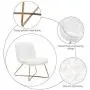 Duhome Faux Fur Upholstered Living Room Chair Accent Chair Modern Desk Chair with Gold Legs White Duhome Faux Fur Upholstered Living Room Chair Accent Chair Modern Desk Chair with Gold Legs White