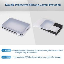 Sovol 3D Printer Resin Vat 2 Pack Anodized Aluminium with FEP Film and Steel Ring Preinstalled, Durable Metal Frame Resin Tank with Double Silicone Covers for ELEGOO Mars ANYCUBIC Photon 3D Printer