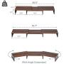 FITUEYES 3 Shelf Monitor Stand Riser with Adjustable Length and Angle Brown DT108002WB