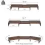 FITUEYES 3 Shelf Monitor Stand Riser with Adjustable Length and Angle Brown DT108002WB
