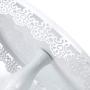 VILAVITA Set of 3 Cake Stands Round Cupcake Stands Metal Dessert Display Cake Stand, White