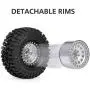 GoolRC 2PCS 2.2 Inch RC Rubber Tire Alloy Beadlock Rims Wheel Upgrade Parts for Traxxas Hsp Redcat Tamiya Axial Scx10 D90 Hpi RC Crawler (Red) GoolRC 2PCS 2.2 Inch RC Rubber Tire Alloy Beadlock Rims Wheel Upgrade Parts for Traxxas Hsp Redcat Tamiya Axial Scx10 D90 Hpi RC Crawler (Red)