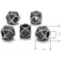 Zircon Pave Rhinestones Big Hole (5 Pcs Black on Gunmetal Diamond Cut Cube Beads (7x7mm) Zircon Pave Rhinestones Big Hole (5 Pcs Black on Gunmetal Diamond Cut Cube Beads (7x7mm)