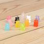 110 Pieces Resin Bear Charms Pendants, 11 Colors Mixed Gummy Resin Bear Pendants Resin Bear Shape Charms Keychains, for DIY Jewelry Necklace Pendants Making