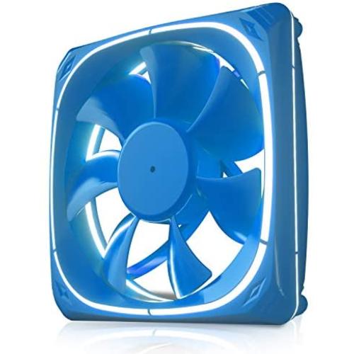 Vetroo DF120 120mm Case Fan White LED Lighting PC Cooling Fan w/Blue Fan Frame for Radiator/CPU Cooler/Computer Case