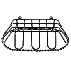 G.E.T. Enterprises Black Oblong Braided Rim Metal Wire Basket Iron Powder Coated Wire Baskets Collection 4-33453 (Pack of 1)