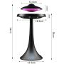 Levitating Floating Speaker, Magnetic UFO Bluetooth Speaker V4.0, LED Lamp Bluetooth Speaker with 5W Stereo Sound, Wireless Charge, 360 Degree Rotation, for Home/Office Decor,Unique Gifts(Black)