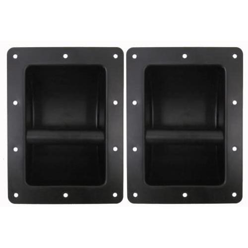 Seismic Audio - Pack of Two (2) Black Metal Recessed PA/DJ Speaker Bar Handles