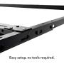 MALOUF Structures Heavy Duty Adjustable Metal Center Support and Rug Rollers bed frame, Queen, Full XL, Full, Twin XL, Twin, Black