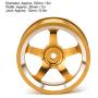 T best RC Wheel Hub, 4Pcs 1:10 Scale Quality Aluminium Alloy Remoted Control Car Wheel Rim Hubs RC Parts Accessory for HSP 94123 Touring Drift Car(Yellow)