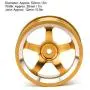 T best RC Wheel Hub, 4Pcs 1:10 Scale Quality Aluminium Alloy Remoted Control Car Wheel Rim Hubs RC Parts Accessory for HSP 94123 Touring Drift Car(Yellow)