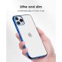 DTTO Compatible with iPhone 11 Pro Max Case, Slim Fit Clear Soft TPU Cover with Metal Luster Edge for 2019 iPhone 6.5 Inch，Blue