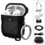 HALLEAST Compatible AirPods Case Cover, AirPods 2 Case Keychain Front LED Visible, Support Wireless Charging Protector Silicone Cover Compatible Apple AirPods 2 & 1 Accessories