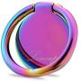 lenoup Rainbow Cell Phone Ring Stand Holder,Purple Multicolor Ring Grip Kickstand,360 Rotation Metal Finger Ring for Almost All Phones,Pad