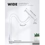Gooseneck Tablet Mount Holder for Bed - Lamicall Flexible Tablet Arm Clamp for Bed Compatible with Pad Mini 7.9, Air 9.7, Pro 10.5, Switch, Galaxy Tabs, More 4.7-11'' Device - White