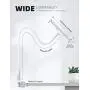 Gooseneck Tablet Mount Holder for Bed - Lamicall Flexible Tablet Arm Clamp for Bed Compatible with Pad Mini 7.9, Air 9.7, Pro 10.5, Switch, Galaxy Tabs, More 4.7-11'' Device - White