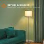 Addlon Floor Lamp for Living Room with Lamp Shade and 9W LED Bulb Modern Standing Lamp Floor Lamps for Bedrooms, Brown
