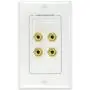 Mediabridge Speaker Wall Plate w/Binding Posts (2 Pair) - Limited TIME Offer: Free Low Voltage Metal Mounting Bracket (1-Gang) Binding Post 2-Piece Inset Wall Plate for 2 Speakers (Part# WP1-BPX2) Mediabridge Speaker Wall Plate w/Binding Posts (2 Pair) - Limited TIME Offer: Free Low Voltage Metal Mounting Bracket (1-Gang) Binding Post 2-Piece Inset Wall Plate for 2 Speakers (Part# WP1-BPX2)
