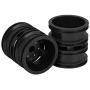 RC Rear Wheel Hub, 2pcs Metal Toy Car Wheel Hub Upgrade Parts Fit for WPL 1/16 B14 B24 B16 B36 RC Toy Car(Black)