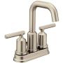 Moen 6150BN Gibson Two Handle Centerset High Arc Modern Bathroom Faucet with Drain Assembly, Brushed Nickel