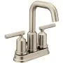 Moen 6150BN Gibson Two Handle Centerset High Arc Modern Bathroom Faucet with Drain Assembly, Brushed Nickel