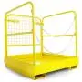 BestEquip Forklift Safety Cage Aerial Rails 36x36 Inch Forklift Safety Cage Work Platform Heavy Duty Steel Construction Fold Down Lift Basket 1102 Lbs Capacity