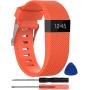 KingAcc Compatible Replacement Bands for Fitbit Charge HR, Soft Silicone Band with Metal Buckle Fitness Wristband Sport Strap Women Men Samll Large