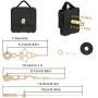JJDD High Torque Clock Replacement Movement,Clock Movement Metal Clock Needle Kit,31MM Long DIY Repair Quartz Wall Clock Movement,8 PCS