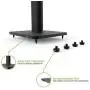 Kanto SP26PL 26'' Speaker Floor Stands | Designed for Medium to Large Bookshelf Speakers | Heavy Steel & Foam Padding | 30° Rotating Top Plate | Hidden Cable Design | Black | Pair