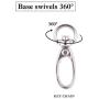 BronaGrand Pack of 50 D Swivel Trigger Clips Hooks Metal Key Ring Lobster Clasps