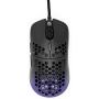Gwolves Hati HTM Ultra Lightweight Honeycomb Design Wired Gaming Mouse 3360 Sensor - PTFE Skates - 6 Buttons - Only 61G (Black/Purple)