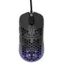 Gwolves Hati HTM Ultra Lightweight Honeycomb Design Wired Gaming Mouse 3360 Sensor - PTFE Skates - 6 Buttons - Only 61G (Black/Purple)