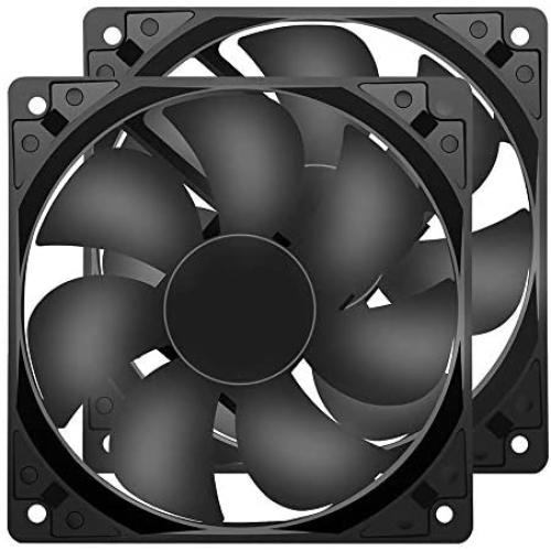 Strong Quiet 12025 Fan 120x120x25mm 12cm 120mm Computer Case Fan DC 12V Cooling Fan for Computer case 2Pin 2 Wire 1600RPM 2-Pack