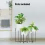 Mid Century White Planter with Black Plant Stand, 3 pcs Modern Planters for Indoor Plants, Metal Floor Planter Set with Foldable Stand Indoor Outdoor (Pack of 3) Mid Century White Planter with Black Plant Stand, 3 pcs Modern Planters for Indoor Plants, Metal Floor Planter Set with Foldable Stand Indoor Outdoor (Pack of 3)