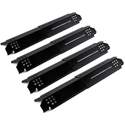 PETKAO Universal Adjustable Porcelain Steel Heat Plate Shield, Heat Tent, Flavorizer Bar, Burner Cover, Flame Tamer Heavy Duty Replacement for Gas Grill, Extends from 14'' up to 22'' L, 4PCS PETKAO Universal Adjustable Porcelain Steel Heat Plate Shield, Heat Tent, Flavorizer Bar, Burner Cover, Flame Tamer Heavy Duty Replacement for Gas Grill, Extends from 14'' up to 22'' L, 4PCS