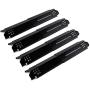 PETKAO Universal Adjustable Porcelain Steel Heat Plate Shield, Heat Tent, Flavorizer Bar, Burner Cover, Flame Tamer Heavy Duty Replacement for Gas Grill, Extends from 14'' up to 22'' L, 4PCS